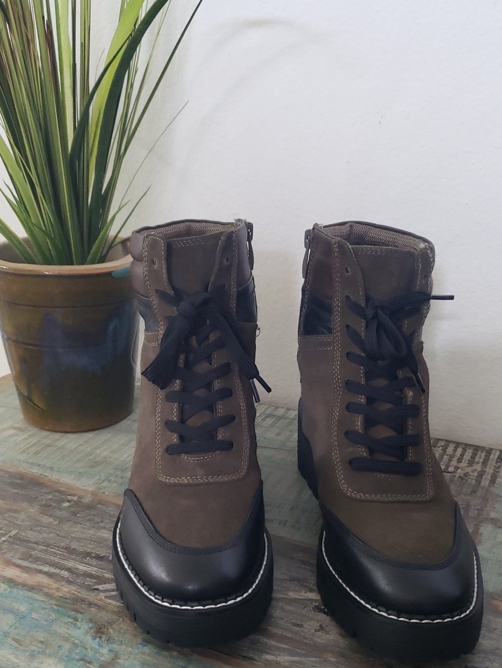 Franco Sarto Combat Boots 8.5